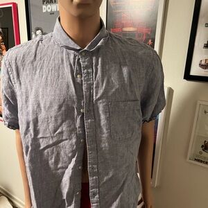 Men XL Saks Fifth Ave linen shirt shirt